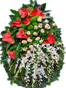coroana lisianthus orhidee anthurium