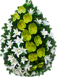 coroana crini anthurium