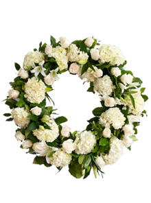 coroana rotunda garoafe albe