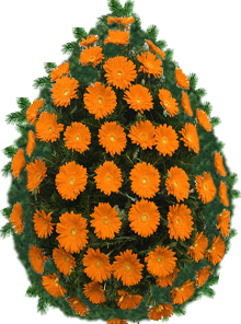 coroana gerbera portocalie