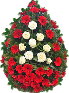 coroana gerbera trandafiri