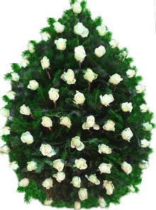 coroana trandafiri albi