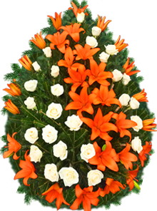 coroana crini si trandafiri