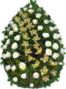 coroana trandafiri si orhidee