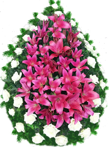 coroana crini si trandafiri