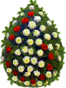 coroana crizanteme trandafiri