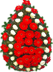 coroana gerbera trandafiri