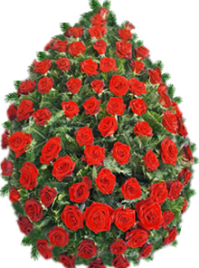 coroana mare trandafiri rosii