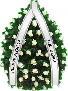 coroana trandafiri albi