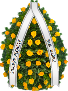 coroana trandafiri galbeni