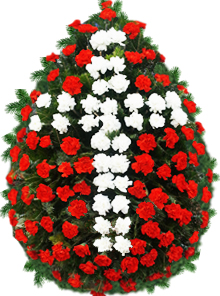 coroana garoafe crizanteme cruce