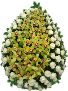 coroana 100 orhidee trandafiri