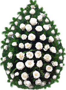 coroana trandafiri albi