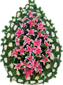 coroana crini si crizanteme