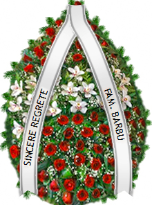 coroana trandafiri orhidee aspidistra gypsophilla