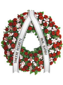 coroana rotunda orhidee trandafiri