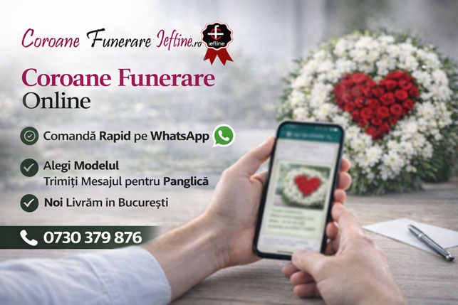 comanda coroane funerare Bucuresti online sau WhatsApp