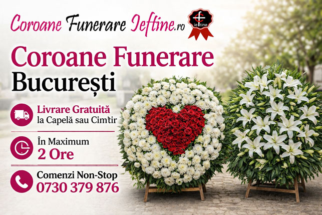 coroane funerare Bucuresti din flori naturale