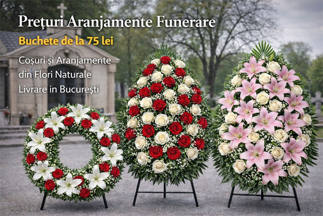 preturi aranjamente funerare cosuri si buchete